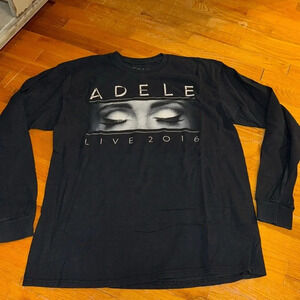 2016 ADELE black long sleeve concert tour T-shirt unisex large